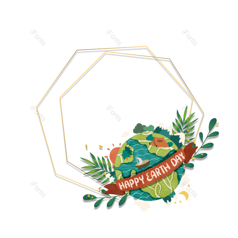 边框图片,素材元素,简约PNG,地球免抠素材